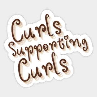 Curls Supporting Curls v8 Sticker